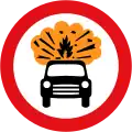 Véhicules transportant des explosifs interdits