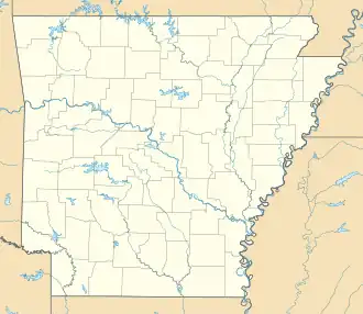 voir sur la carte de l’Arkansas