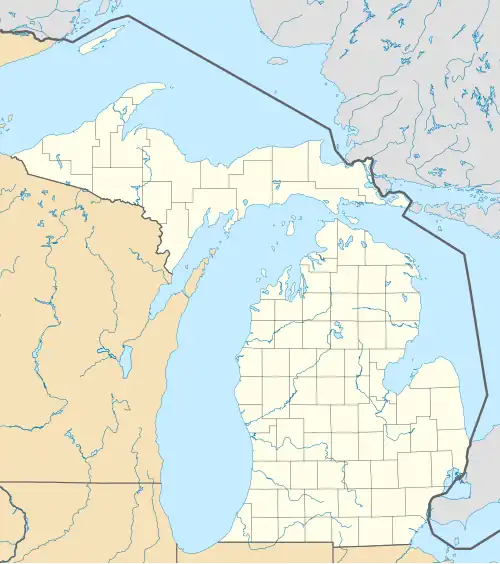 voir sur la carte du Michigan