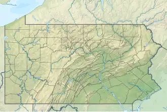 Voir sur la carte topographique de Pennsylvanie
