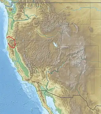 Carte de localisation des monts Klamath.