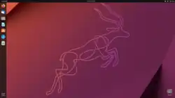 Bureau de la version 22.10 d'Ubuntu une fois l'installation terminée.