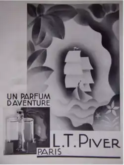 Un Parfum d'Aventure, publicité des années 1930.