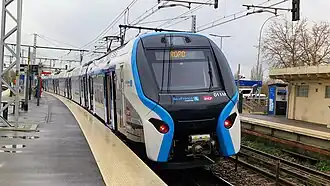 Une rame Z 58500 en gare de Villeneuve-Triage le 16 décembre 2024.