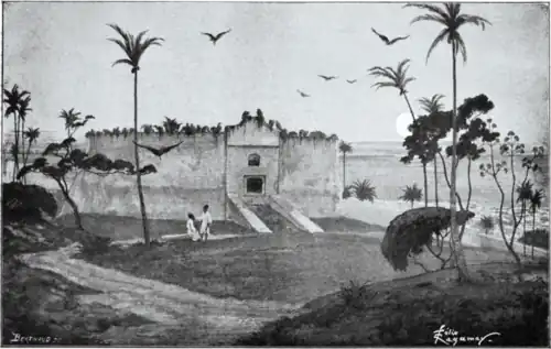 Une tour du silence à Bombay.