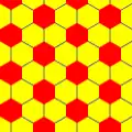 Un exemple de pavage hexagonal bitronqué selon une construction de Wythoff