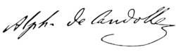 signature d'Alphonse Pyrame de Candolle