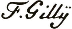 signature de Friedrich Gilly