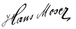 signature de Hans Moser (acteur)