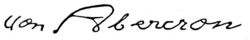 signature de Hugo von Abercron