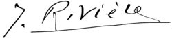 signature de Jacques Rivière