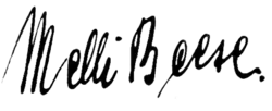 signature de Melli Beese