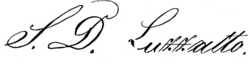 signature de Samuel David Luzzatto