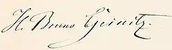 signature de Hanns Bruno Geinitz