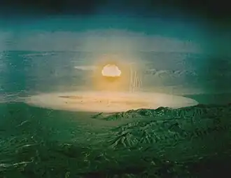 L'explosion vue du ciel.