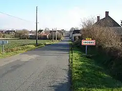 Le panneau d'entrée d’agglomération en 2012.