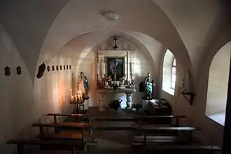 Intérieur de la chapelle.