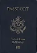 Couverture d'un passeport américain