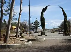 Entrée du parc d'aventure, avril 2021.