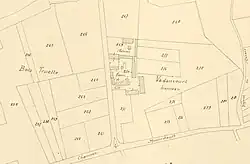 Plan cadastral du château en 1834.