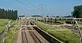 Valburg, la Ligne de la Betuwe depuis le viaduc de chemin de fer