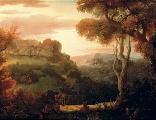 La vallée près de Matlock. Huile sur toile.