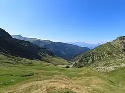 La vallée depuis le col de la Louze.