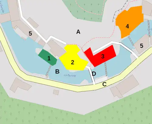 Plan d'une partie de la vallée des Usines.
