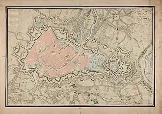 Gérard-Victor Vandernoot, plan de Strasbourg en 1822.