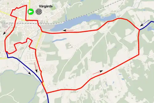 Circuit court, 11&nbsp;km, parcouru 9 fois au totalCircuit long, 55&nbsp;km, parcouru 1 fois en 2016