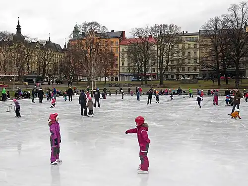 Patinage au Vasaparken, décembre 2016.