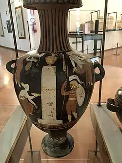 Vase à vernis noir provenant de Campanie, attribué au Groupe de Cumes. Vers -350/-325.