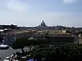 Vue du Castel Sant'Angelo sur le Palazzo Pio.