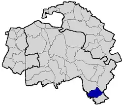 Localisation de Mandres-les-Roses dans le Val-de-Marne