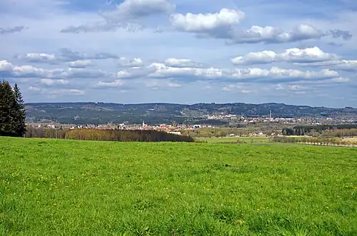 Paysage autour de Velká Hleďsebe et Mariánské Lázně.