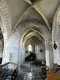 Collatéral nord, 1re&nbsp;travée, vue vers l'ouest.