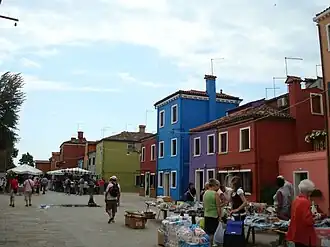 Place du marché de Burano.