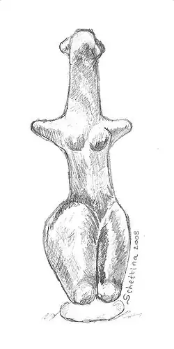 Vue d'ensemble de la Vénus de Langenzersdorf.