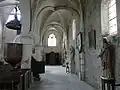 Bas-côté nord, 3e&nbsp;travée, vue vers l'ouest.