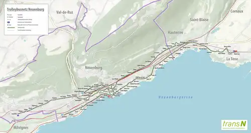 Plan du réseau en 2021.