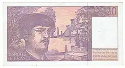 20 francs Debussy, Face verso