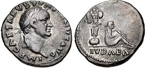 Denarius de Vespasien, 69-79.