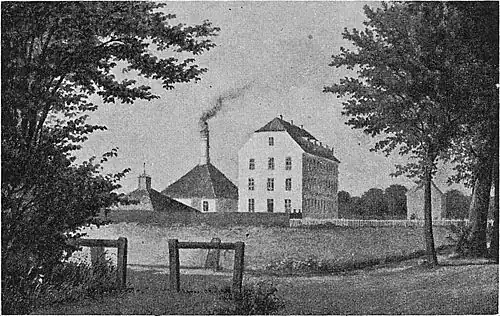 La fabrique en 1856 à Vesterbro