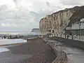 La falaise, vue vers l'est.