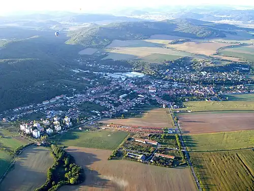 Veverská Bítýška : vue aérienne.