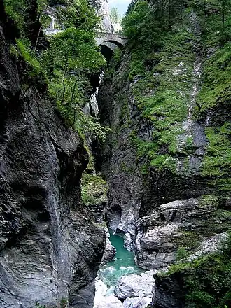 Vue générale des gorges.