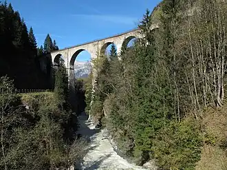 Le viaduc et l'Arve.