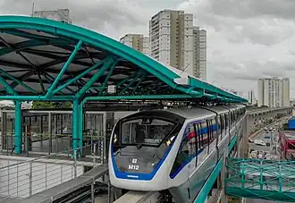 Photographie du monorail de la Ligne 15 du Métro de São Paulo