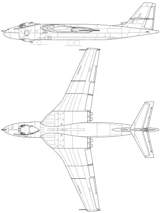 vue en plan de l’avion