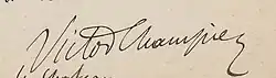 signature de Victor Champier
